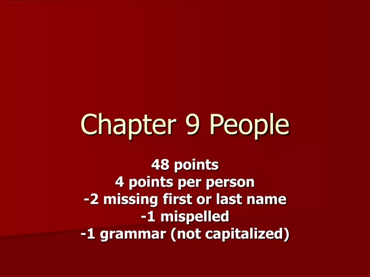 chapter 9 people