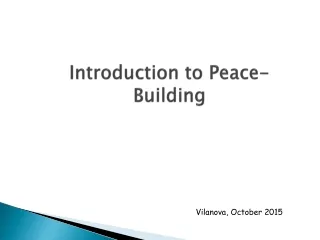 Introduction to Peace-Building