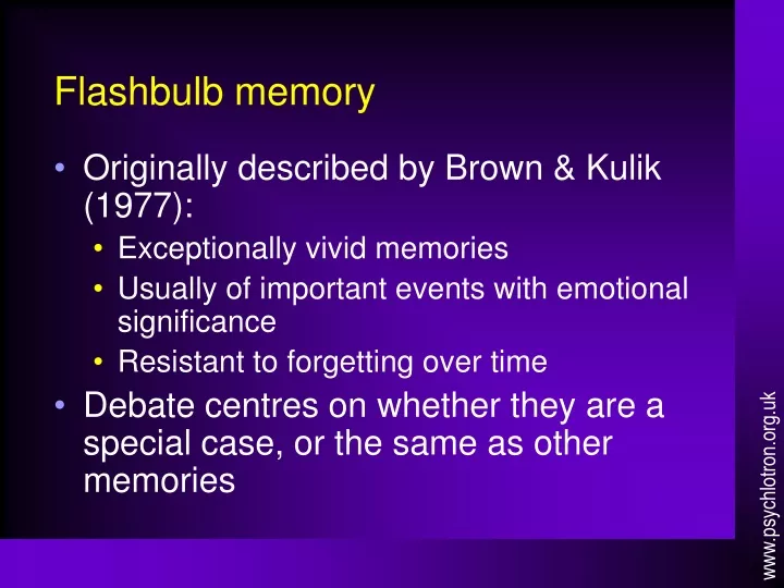 flashbulb memory