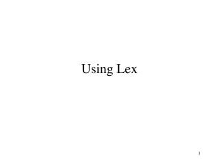 Using Lex