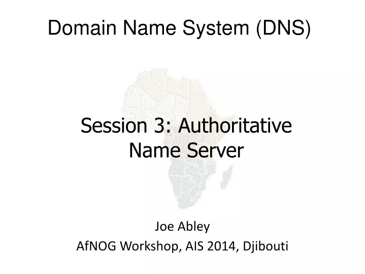 session 3 authoritative name server