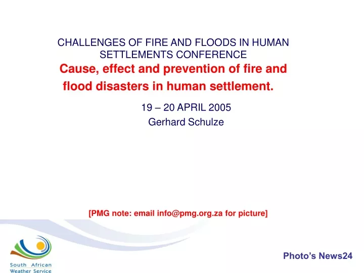 challenges of fire and floods in human settlements conference