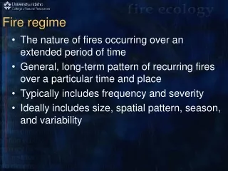 Fire regime