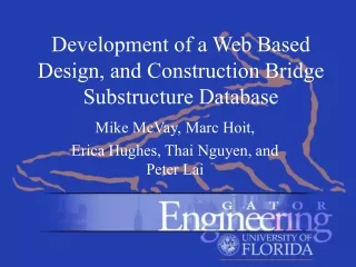 Development of a Web Based Design, and Construction Bridge Substructure Database