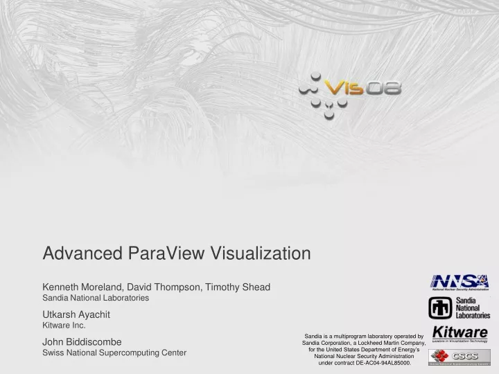 advanced paraview visualization