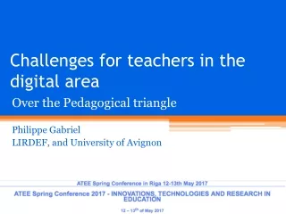 Challenges for teachers in the digital area