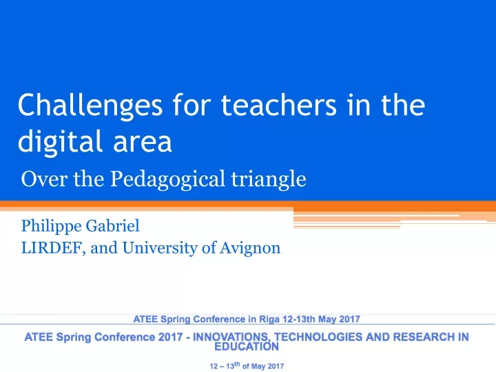 challenges for teachers in the digital area