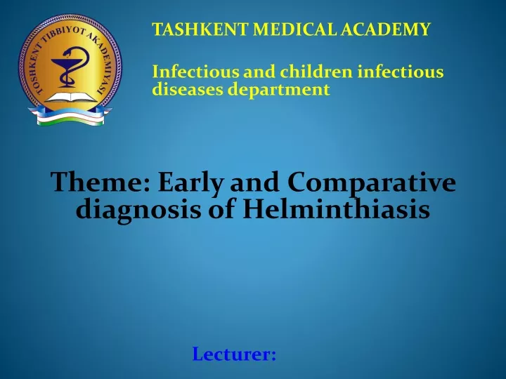 tashkent medical academy infectious and children infectious diseases department
