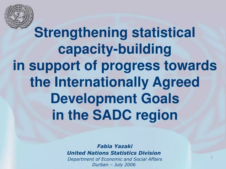 strengthening statistical capacity building