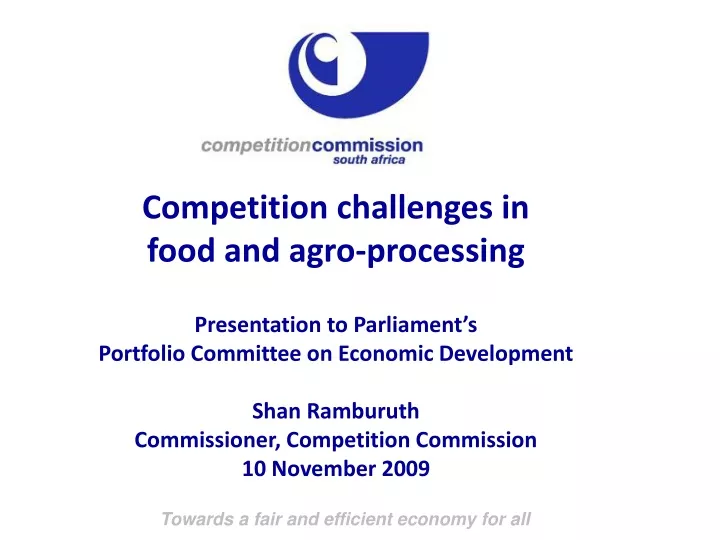 competition challenges in food and agro