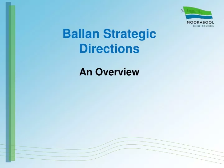 ballan strategic directions