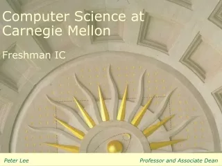 Computer Science at Carnegie Mellon Freshman IC