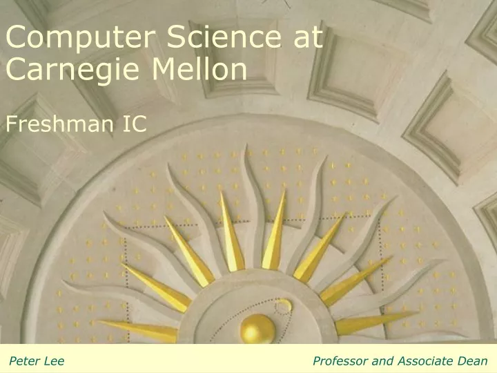 computer science at carnegie mellon freshman ic