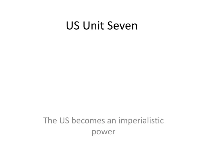 us unit seven