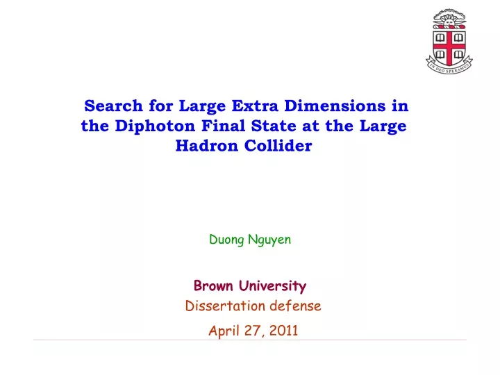 search for large extra dimensions in the diphoton final state at the large hadron collider