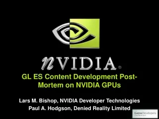 GL ES Content Development Post-Mortem on NVIDIA GPUs