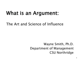 What is an Argument: