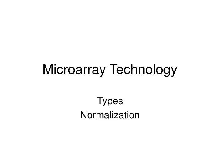microarray technology