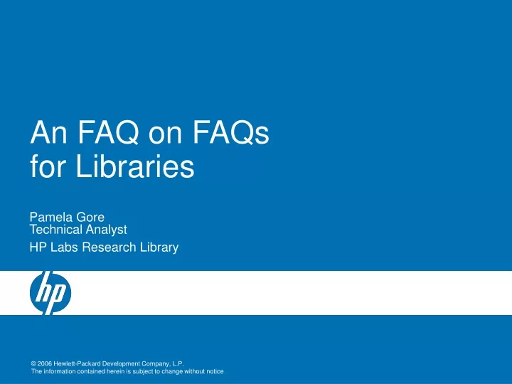 an faq on faqs for libraries