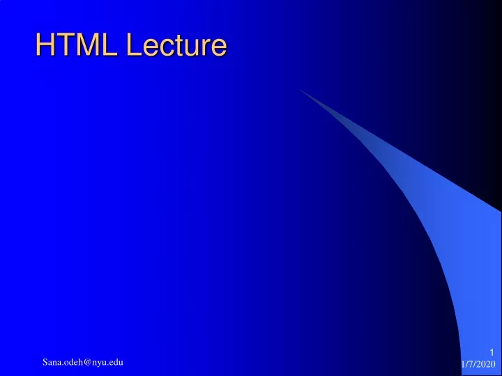 html lecture