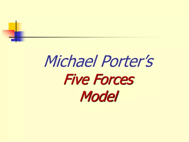 michael porter s five forces model