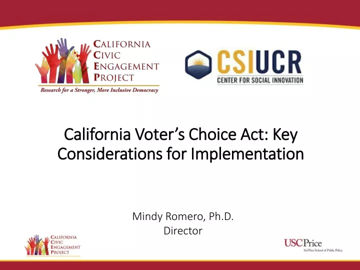 california voter s choice act key considerations for implementation