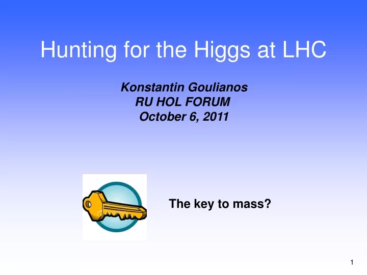 hunting for the higgs at lhc