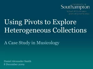 Using Pivots to Explore Heterogeneous Collections
