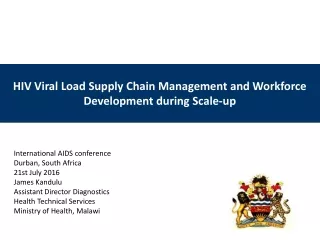 HIV Viral Load Supply Chain Management and Workforce Development during Scale-up