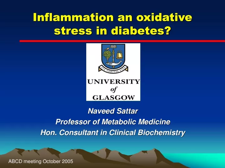 inflammation an oxidative stress in diabetes