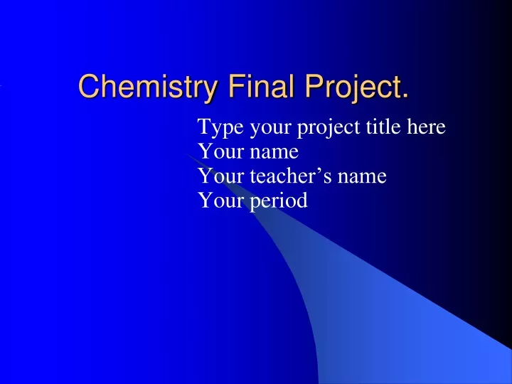 chemistry final project