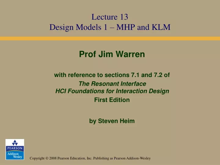 lecture 13 design models 1 mhp and klm