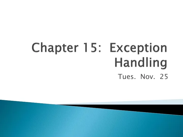 chapter 15 exception handling