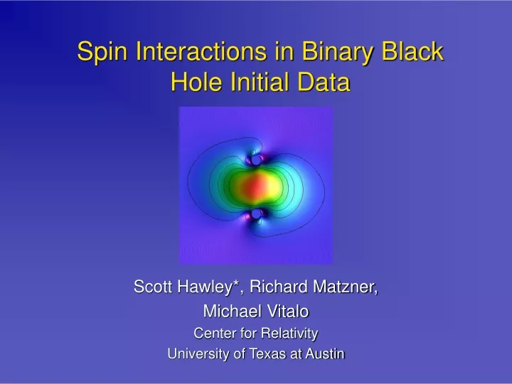 spin interactions in binary black hole initial data