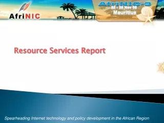 Resource Services Report