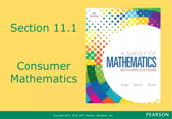 section 11 1 consumer mathematics