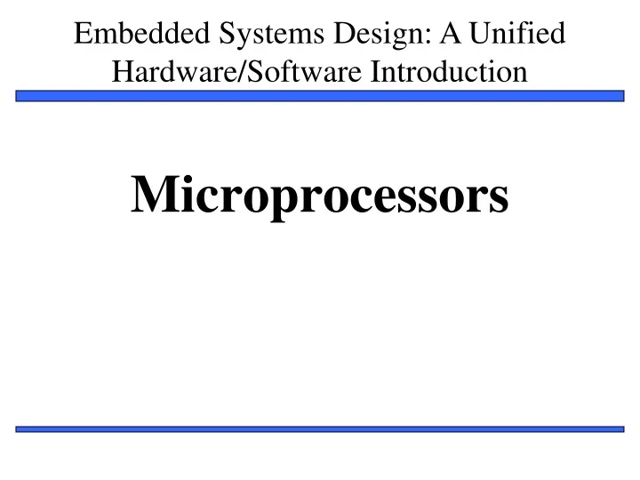 microprocessors