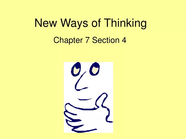 new ways of thinking