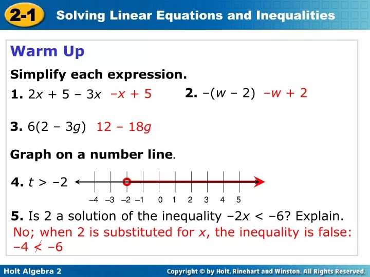 no when 2 is substituted for x the inequality