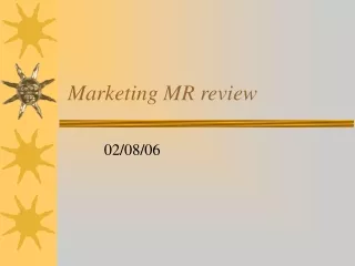 Marketing MR review