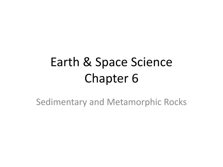 earth space science chapter 6