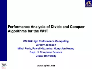 Performance Analysis of Divide and Conquer Algorithms for the WHT