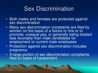 Sex Discrimination