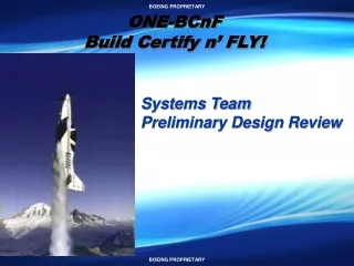 ONE-BCnF Build Certify n’ FLY!