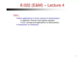 8.022 (E&amp;M) – Lecture 4