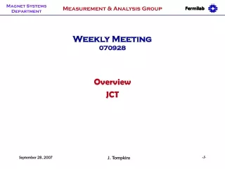 Weekly Meeting 070928
