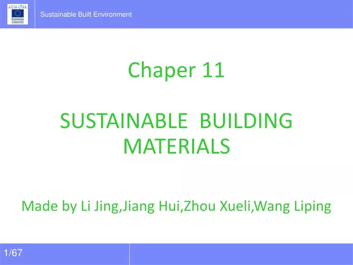 chaper 11 sustainable building materials