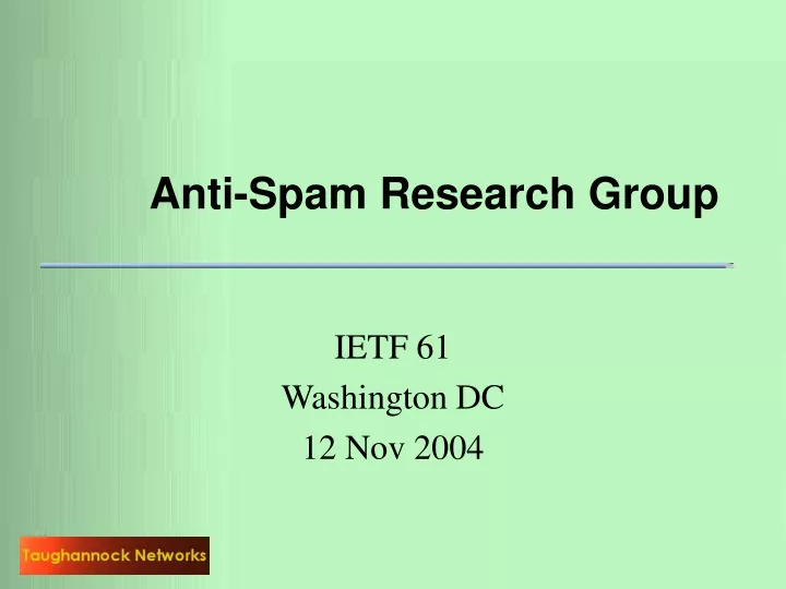 anti spam research group
