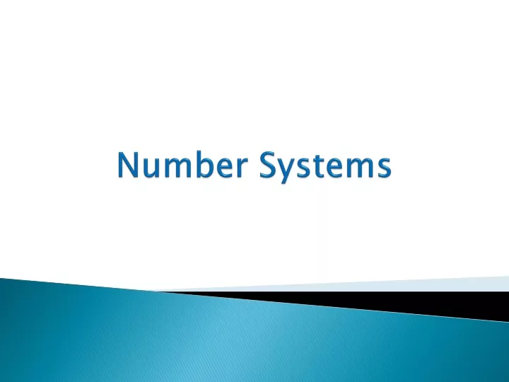 number systems