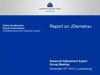 Report on JDemetra+